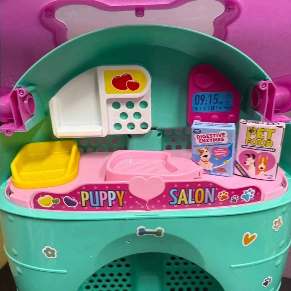 Puppy Salon Playset Rolling Suitcase Puppy Included Pretend Play
